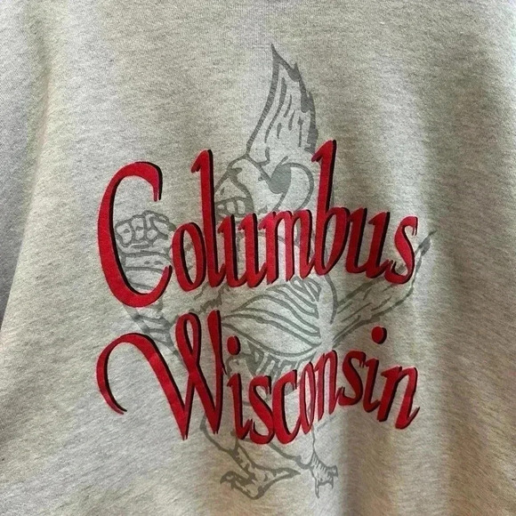 Vintage Columbus Wisconsin Bird Crewneck Large - Picture 4 of 6